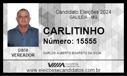 Candidato CARLITINHO 2024 - GALILÉIA - Eleições