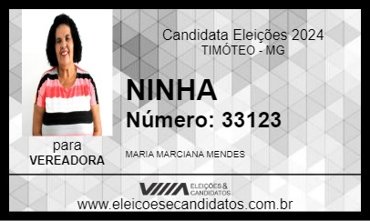 Candidato NINHA 2024 - TIMÓTEO - Eleições