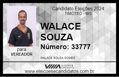 Candidato WALACE SOUZA 2024 - TIMÓTEO - Eleições