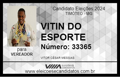 Candidato VITINHO DO ESPORTE 2024 - TIMÓTEO - Eleições