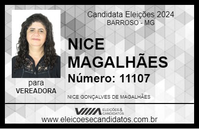 Candidato NICE MAGALHÃES 2024 - BARROSO - Eleições