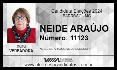 Candidato NEIDE ARAÚJO 2024 - BARROSO - Eleições