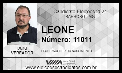 Candidato LEONE 2024 - BARROSO - Eleições