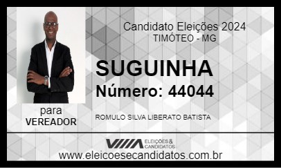 Candidato SUGUINHA 2024 - TIMÓTEO - Eleições