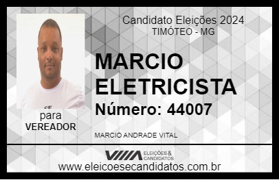 Candidato MARCIO ANDRADE 2024 - TIMÓTEO - Eleições