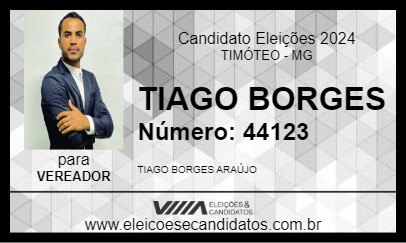 Candidato TIAGO BORGES 2024 - TIMÓTEO - Eleições