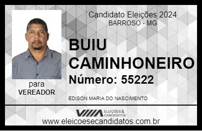 Candidato BUIU CAMINHONEIRO 2024 - BARROSO - Eleições