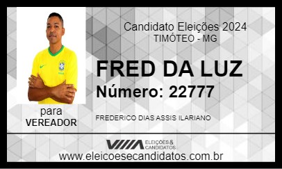 Candidato FRED DA LUZ 2024 - TIMÓTEO - Eleições