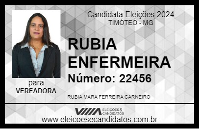 Candidato RUBIA ENFERMEIRA 2024 - TIMÓTEO - Eleições