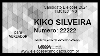 Candidato KIKO SILVEIRA 2024 - TIMÓTEO - Eleições