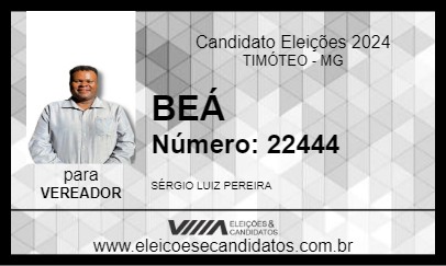 Candidato BEÁ 2024 - TIMÓTEO - Eleições