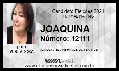 Candidato JOAQUINA 2024 - TURMALINA - Eleições