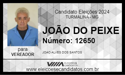 Candidato JOÃO DO PEIXE 2024 - TURMALINA - Eleições