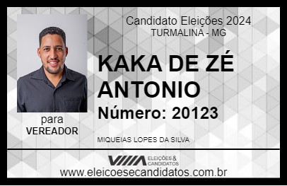 Candidato KAKA DO ZÉ ANTÔNIO 2024 - TURMALINA - Eleições