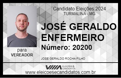 Candidato JOSÉ GERALDO ENFERMEIRO 2024 - TURMALINA - Eleições