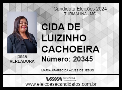 Candidato CIDA DO LUIZINHO CACHOEIRA 2024 - TURMALINA - Eleições