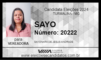 Candidato SAYO 2024 - TURMALINA - Eleições