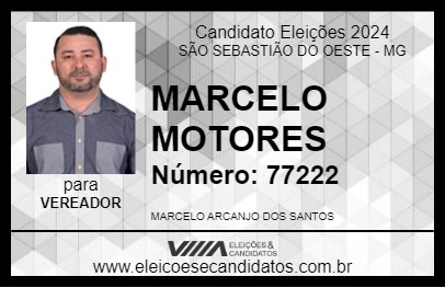 Candidato MARCELO  MOTORES 2024 - SÃO SEBASTIÃO DO OESTE - Eleições