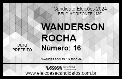 Candidato WANDERSON ROCHA 2024 - BELO HORIZONTE - Eleições