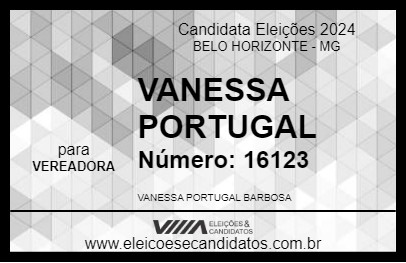 Candidato VANESSA PORTUGAL 2024 - BELO HORIZONTE - Eleições