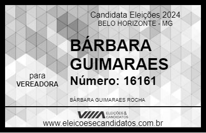 Candidato BÁRBARA GUIMARAES 2024 - BELO HORIZONTE - Eleições