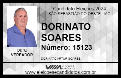 Candidato DORINATO SOARES 2024 - SÃO SEBASTIÃO DO OESTE - Eleições