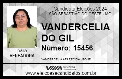 Candidato VANDERCELIA DO GIL 2024 - SÃO SEBASTIÃO DO OESTE - Eleições