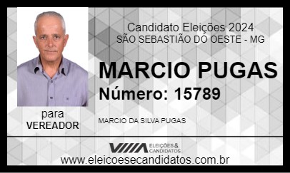 Candidato MARCIO PUGAS 2024 - SÃO SEBASTIÃO DO OESTE - Eleições