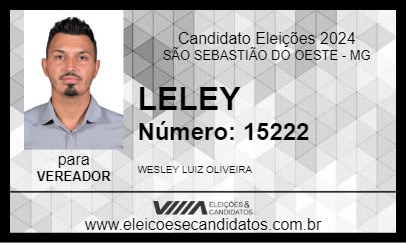 Candidato LELEY 2024 - SÃO SEBASTIÃO DO OESTE - Eleições