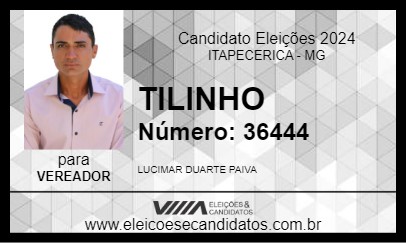 Candidato TILINHO 2024 - ITAPECERICA - Eleições