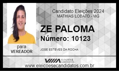 Candidato ZE PALOMA 2024 - MATHIAS LOBATO - Eleições