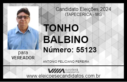 Candidato TONHO BALBINO 2024 - ITAPECERICA - Eleições