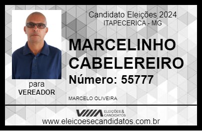 Candidato MARCELINHO CABELEREIRO 2024 - ITAPECERICA - Eleições