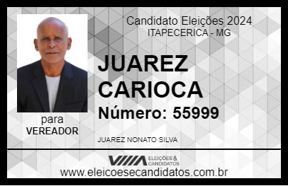 Candidato JUAREZ CARIOCA 2024 - ITAPECERICA - Eleições