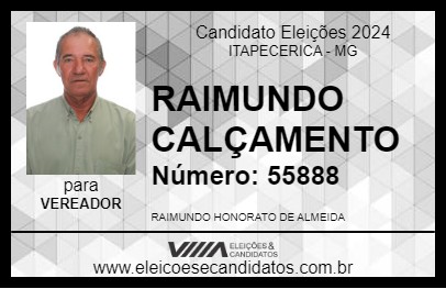 Candidato RAIMUNDO CALÇAMENTO 2024 - ITAPECERICA - Eleições