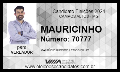 Candidato MAURICINHO 2024 - CAMPOS ALTOS - Eleições