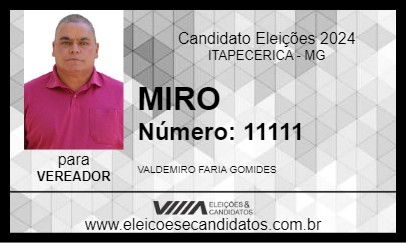 Candidato MIRO 2024 - ITAPECERICA - Eleições