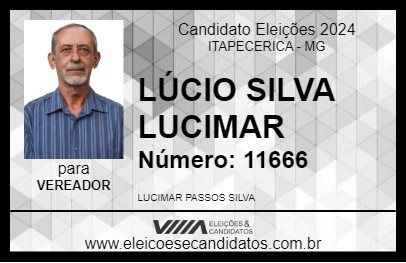 Candidato LÚCIO SILVA LUCIMAR 2024 - ITAPECERICA - Eleições