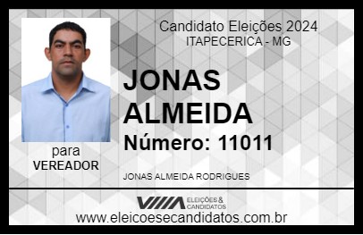 Candidato JONAS ALMEIDA 2024 - ITAPECERICA - Eleições