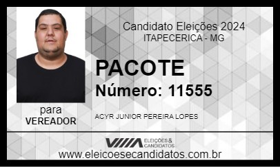 Candidato PACOTE 2024 - ITAPECERICA - Eleições