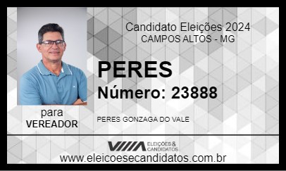 Candidato PERES 2024 - CAMPOS ALTOS - Eleições