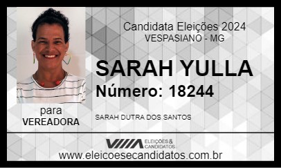 Candidato SARAH YULLA 2024 - VESPASIANO - Eleições