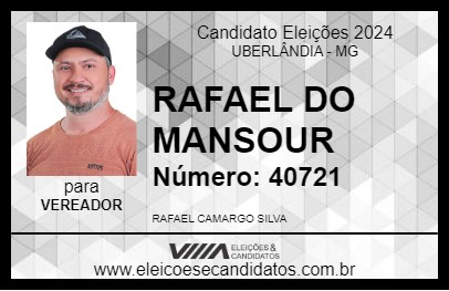 Candidato RAFAEL DO MANSOUR 2024 - UBERLÂNDIA - Eleições