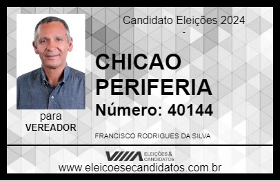 Candidato CHICAO PERIFERIA 2024 - UBERLÂNDIA - Eleições