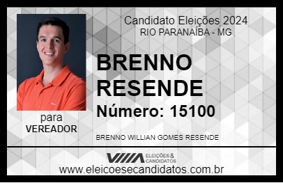 Candidato BRENNO RESENDE 2024 - RIO PARANAÍBA - Eleições