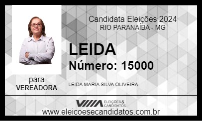 Candidato LEIDA 2024 - RIO PARANAÍBA - Eleições