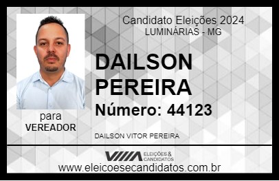 Candidato DAILSON PEREIRA 2024 - LUMINÁRIAS - Eleições