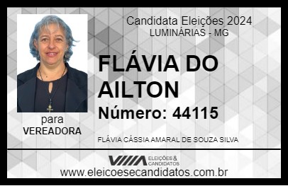 Candidato FLÁVIA DO AILTON 2024 - LUMINÁRIAS - Eleições