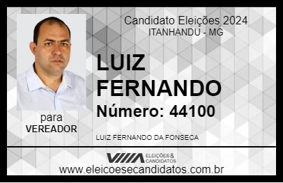 Candidato LUIZ FERNANDO 2024 - ITANHANDU - Eleições