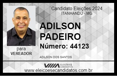 Candidato ADILSON PADEIRO 2024 - ITANHANDU - Eleições